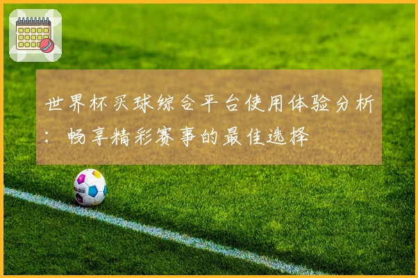 世界杯买球综合平台使用体验分析：畅享精彩赛事的最佳选择